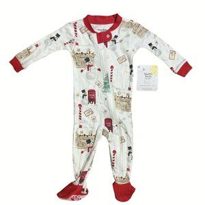 NWT Burt’s Bees Baby Organic Cotton Holiday Footed Sleeper 3–6 Months Snowman